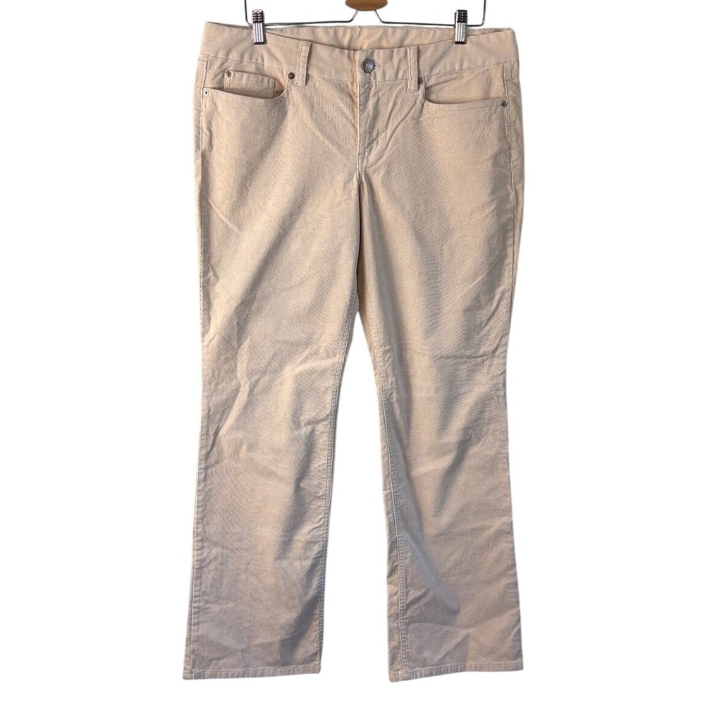 J. Crew Pants Bootcut Cream Women 33R Corduroy Favorite Fit 28363 Flare Mid Rise